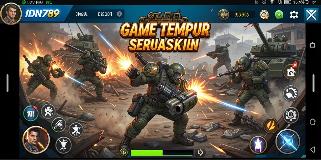 Screenshot IDN789 menampilkan aksi seru dalam mode TPS.