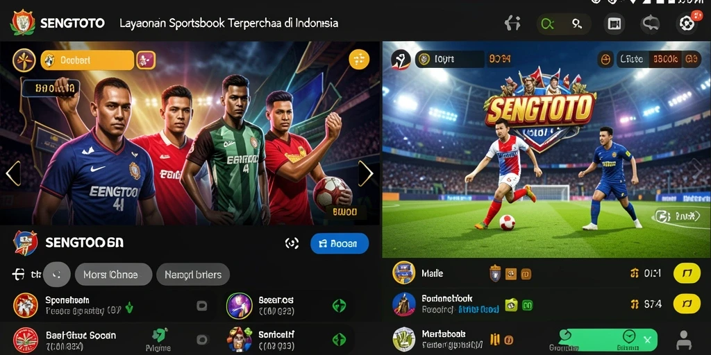 Screenshot gameplay menampilkan taruhan olahraga di SENGTOTO.